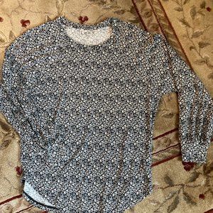 NWOT LOFT Rayon Floral Long Sleeve Top Super Soft!